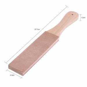 EECOO Leather Sharpener Knife Sharpener Wooden Handle Leather Polish Sharpening Strop Tools Handmade Polishing Board Blades tool