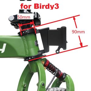 Bolsa de bicicleta Twtopse com adaptador para Birdy 2 3 Bicicleta dobrável Block Block Block Cobert Basket Basce