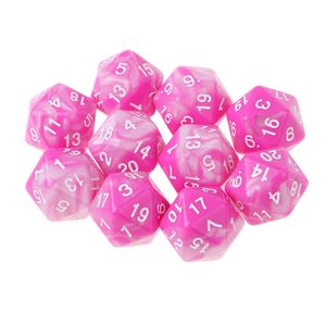 10pcs 20-боковые D20 Dices Double Color Party Table Game Dice Fun Toy для Mtg TRPG DND