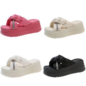 2024 Slippers Slides Slide Sandals Pink preto branco nude feminino ao ar livre de verão tamanho35-40 gai