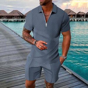 Tuta da uomo per tracce di cotone in cotone a colori corti Shirtshorts Shirtshorts Shirtshorts Scept for Men Casual Streetwear Street a 2 pezzi 2024 Summer Wear