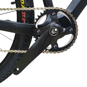 170mm 104BCD MTB自転車クランクセット軸スピンドルホロー統合コネクティングロッドバイククランクアーム30T 32T 40T 42Tシングルチェーンリング