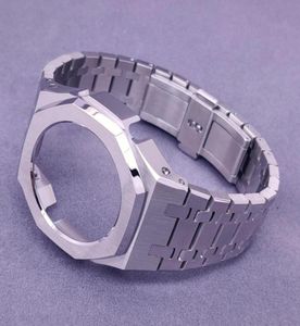 Watch Bands GMAS2100 HONTAO CASIOAK MINI ALL METAL MOD KIT CASE BEZEL with Screw Band DIYステンレス鋼の最小GMAS21001889601