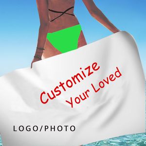 Özelleştirilmiş Fotoğraf Logo Banyo Havlusu Banyo Spor Bar Havlusu Yetişkin Çocuklar Plaj Mikrofiber Duş Hızlı Kuru Yüzme Kapağı
