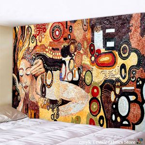 Mosaic Murals Tapestry Wall Hanging Bohemian Beach Mat Polyester Blanket Yoga Mat Home Bedroom Art Carpet