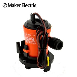 3/4" Hose 350/600/800GPH 12v Bilge Pump With Hose 2A/3A/3.5A Water Hose Pump Submersible Pump With Hose