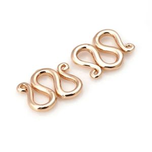 18k guldfärg mässing s form m form armband halsband ansluter clasps smycken tillverkning leveranser diy fynd tillbehör tillbehör