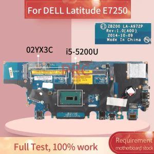 Motherboard I55200U I55300U For DELL Latitude E7250 7250 Laptop Motherboard ZBZ00 LAA972P SR23Y CN02YX3C CN0G9CNK Notebook Mainboard