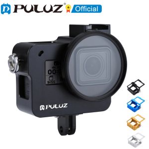 Câmeras Puluz Hous House Shell para GoPro Hero 5 6 7 Liga de alumínio preta Caso da gaiola de proteção dura para a gaiola da câmera GoPro Hero 2018