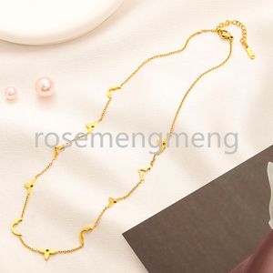 Großhandel Womens Designer Halsketten Diamantbrief Herz Anhänger Brand Schmuck Choker 18K Gold Edelstahl Neckalce Kette Hochzeitsfeier Geschenke Accessoire