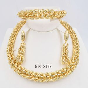 مجموعة المجوهرات المطلية بالذهب الإيطالي دبي اللون عالي الجودة قلادة سوار حلقات الحلق الزفاف 240402