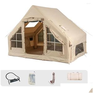 Tält och skyddsrum Uppblåsbar kam med pumpluft Glam Easy Setup Vattentät vindtät Blow Up Tält Drop Delivery Sports Outdoors Campin Dhlot