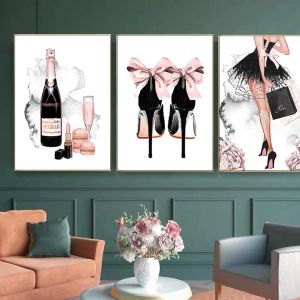 5D DIY Diamond Målning Girl Parfym Flower Lipstick High Heels Brodery Full Square/Round Diamond Mosaic Portrait Home Gift