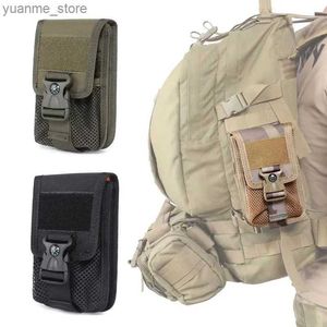 Bolsas esportivas MOLLE TATICOTICO DUPLA CAMADA CLIP DE TOLO MILITAR ATICIONAL DE CAMPO DE CAMPO DE CAMPAÇÃO EDC TOOL CAISTPACK Y240410