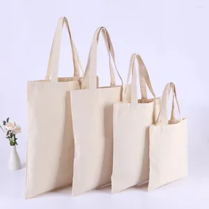 Borse di stoccaggio 5 pezzi Borsa per la spesa riutilizzabile grande tote pieghevole unisex blank fai da te design originale originale eco pieghevole in tela di cotone Punva P