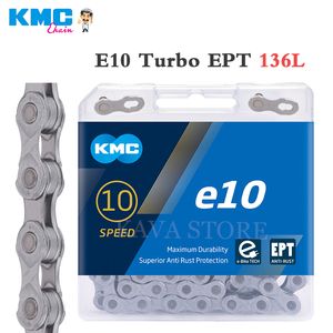 KMC E-Bike-Kette E9 E10 E11 E12 Fahrradketten 9s 10s 11s 12s Ebike Teile 130/136 Links Anti-Rust Electric Sport Bicycle Teile