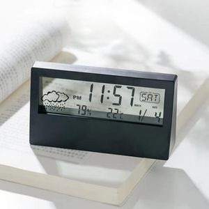 Temperatura dell'orologio LCD e umidità Data DATA COLLO COLLO DI VISUALITÀ ELETTRICO Display digitale Orologio per il tavolo da letto per la casa