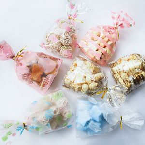 50pcs/lote pequenas bolsas de doces transparentes