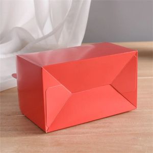 2pcs Paper Gable Boxes Wedding Birthday Party Favor Goodie Candy Buffet Cake Box Gift Bag with Handle