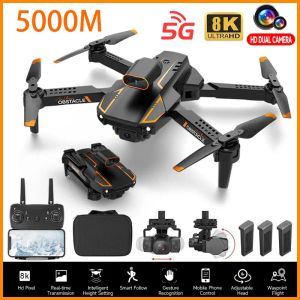 Drönare 8K GPS S91 Drone Profession Hinder Undvikande Dual Camera RC Quadcopter Dron FPV WiFi Range Remote Control Helicopter 5000m