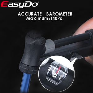 Easy Portable Bike Pump Mini Light Weight Pump 140psi Aluminiumlegering för Prestaschrader Valve Mountain Cycling Bike Pump