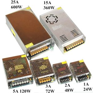 Strömförsörjning DC24V 24W 48W 72W 600W Transformator AC 110V 220V till DC 24V LED -belysningskälla Switching Adapter Spänningsomvandlare