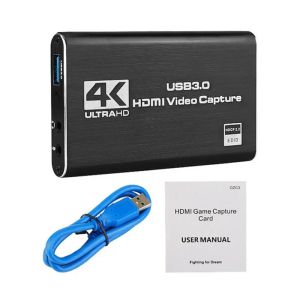 スタンド4K USB 3.0ビデオキャプチャカードHDMICAPTIBLE 1080P 60FPS HD Video Recorder Grabber for Obs Capturingゲームカードライブ