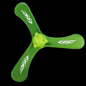 LED Flying Toys Sports Return boomerang Childrens Geschenke Luminöses Spielzeug 3 Blätter Leichtgeschütze 240411