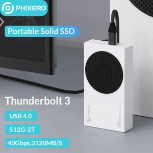 Drives Phixero USB 4 Thunderbolt 3 Extern Solid State Drive 40 Gbps hårddisk SSD 1TB 2TB PSSD UASP Type C HD -skiva för Xbox PC -bärbar dator