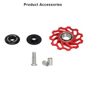 Bike Ceramic Pulley Rear Derailleur 11T Bicycle Bearing Gear Shifter Guide Wheel Aluminum Alloy Rear Derailleur Cycling Parts