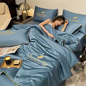 Blankets 2023 Washed Summer Cool Quilt Ice Silk Air-Conditioning Single Double Thin Blanket Bedding Queen Size (NO Pillowcase Sheet
