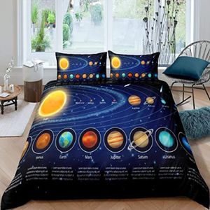 Sistema solar conjunto de edredom conjunto Twin King Microfiber Espaço Externo Galáxia Conjunto de Casta do Universo Planet Astronomia King Tamanho da colcha Tampa de quilt