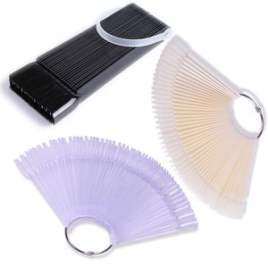 1Set False Nail Tips Fan Nature Clear Black Nail Display Card.