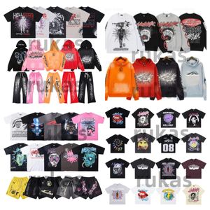 Hellstar koszula męskie bluzy bluzy graficzne koszulka designerka mody HellStar T Shirt Hip Hop swobodne ubranie S-xl szorty