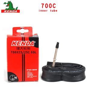 Kenda Bicycle Interno Tubo 700 *18 23 25 28 32 35 43 45C Valve francese Cicling Mountain Bike Butyl Bike Bike Parti di gomma