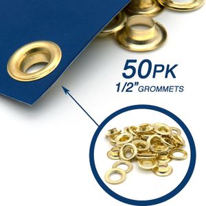 1000pcs Grommet Kit Metal Gözleri 8mm/10mm/12mm/14mm/17mm Yıkayıcı ile Perdeler İçin Deri Tuval Kemer Gümüş Altın