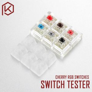 Keyboards Acrylschalter Tester 2x2 3x3 Clear Housing für Kirschblau rot schwarz braun stille rote Geschwindigkeit Silber RGB -Schalter Aluminium Aluminium