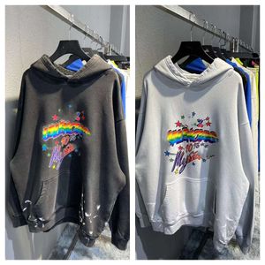 B tröja designer balencigaas mens hoodies tröjor män familj hoody korrekt version blcg mens och kvinnors os version paris bac färg 9010 bläckstråle ix6t