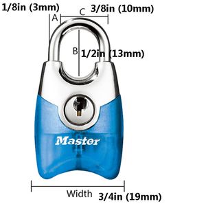 Master Lock Small Mini Padlock Locker Lock Drawer Student Concentric Luggage Bag Padlocks Lovers Lock Multi colors Wholesale