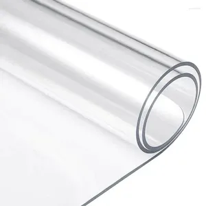 Table Cloth Clear Desktop Protector Mat Soft Glass Tablecloth Transparency PVC Pad Cuttable For Office Desks Coffee Tables