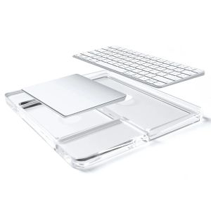 Tillbehör handledsstöd för iMac 2023 Magic TrackPad 2/3 tangentbord med beröring ID numerisk akrylstativ Station Transparent Crystal Pad Bracket