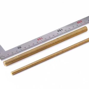 DIN975 M2M2.5M3M4M5M6M8M10M12M14M16M18 BRASS Copper Bolt Full Metric Thread Bar Studding Rod