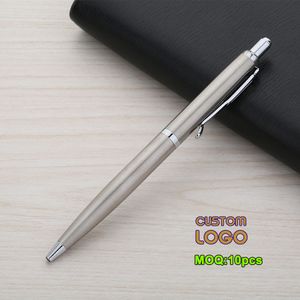 10pcs/lot özel logo metal lüks tükenmez kalem 0.7mm kalem yazma için kalem kalem armağanı kırtasiye ofis okul malzemeleri