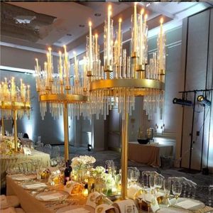 VASI SIGILTÀ/GOLD VASSE CANDOLE CANDELLO Cancellaio da tavolo da tavolo da piombo Cangoli pilastri in metallo per candelabra per matrimoni