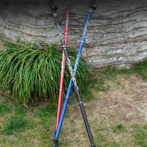 Trekking-Stangen Walking Pole Outdoor Aluminiumlegierung Alpenstock Teleskope Wanderpol Faltbare nordische Stoßdämpferanpassung 3-Abschnitte 3