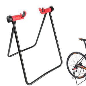 Bicycle Folding Floor Stand Mountain Bike Triangle Vertical Stand Aluminum Alloy Bike U-Shaped Parking Rack Hub Repair Bracket