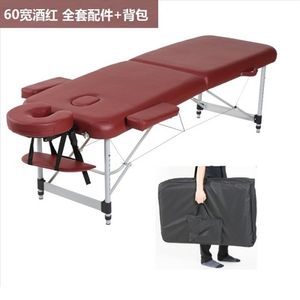 Aluminium alloy Foldable Massage Bed Portable Lightweight Therapy Table Memory Foam Padding Leather Cover