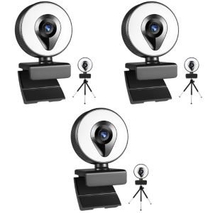 Webcams Autofocus1080p 4K Webcam Beauty Cam 360 ° Live Vedio Stereo CMOS Sensörü USB Web Kamerası Ev Öğretim Sınıfı Çığlık atıyor