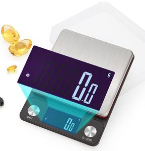 5 kg/3 kg 0,1 g di strumenti di misurazione della scala elettronica della scala elettronica della cucina elettronica LCD con vassoio trasparente G/LB/GN/TL/ML/CT/OZ/OZT