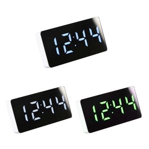 Car LED Mirror Temperature Indicating Alarm Clock Simple Design Table Digital Clock for Home Bedroom Livingroom Dormitory
